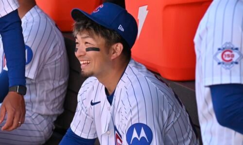 Seiya Suzuki imitates Moisés Ballesteros, Dansby Swanson during Cubs batting practice