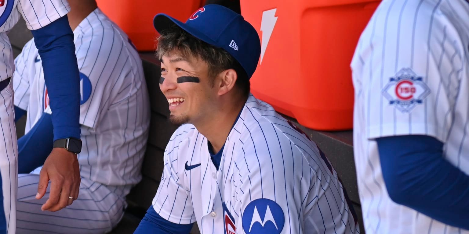 Seiya Suzuki imitates Moisés Ballesteros, Dansby Swanson during Cubs batting practice