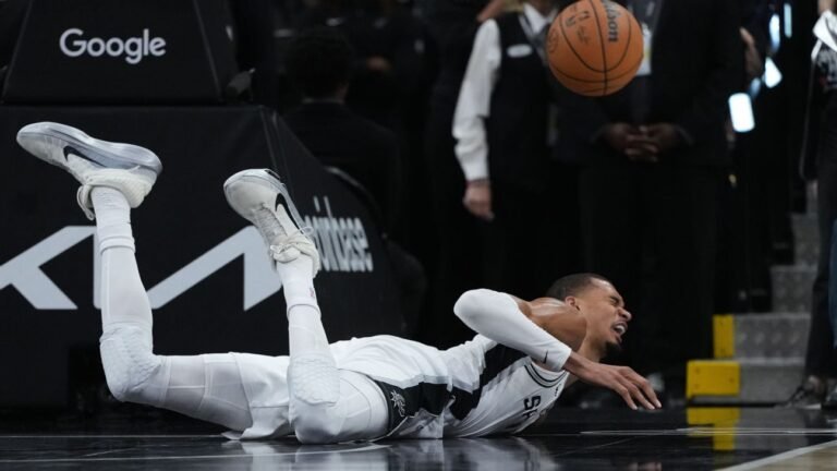 Spurs' Victor Wembanyama in concussion protocol after fall