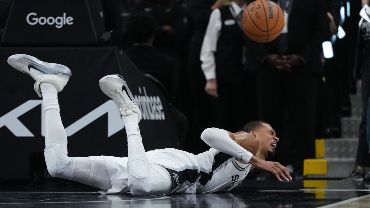 Spurs' Victor Wembanyama in concussion protocol after fall