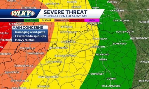Strong to severe storms Monday and Tuesday