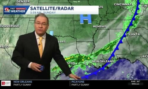 Sunday showers ending with colder air moving in