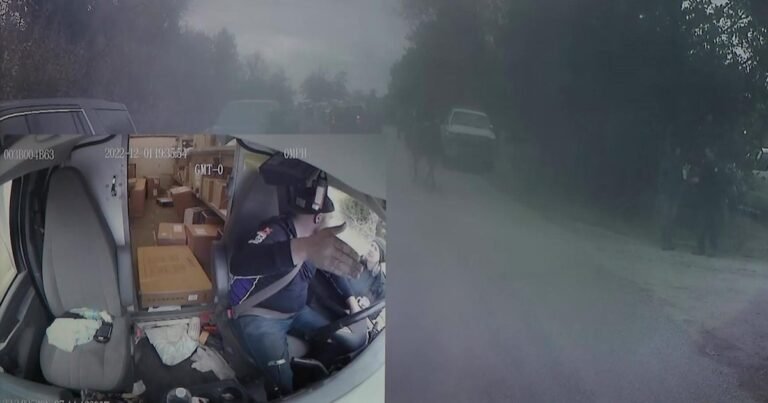 Surveillance video shows Tanner Horner drive by the search for Athena Strand the day after her murder