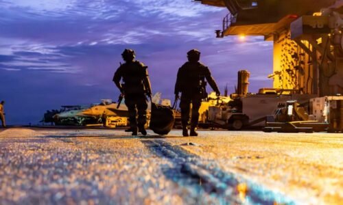 The record-breaking trip of the USS Gerald Ford, the aircraft carrier at the center of Trump’s military ambitions