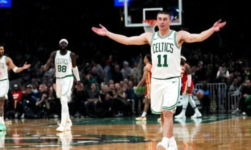 Payton Pritchard and the Celtics have two games left in the regular season.