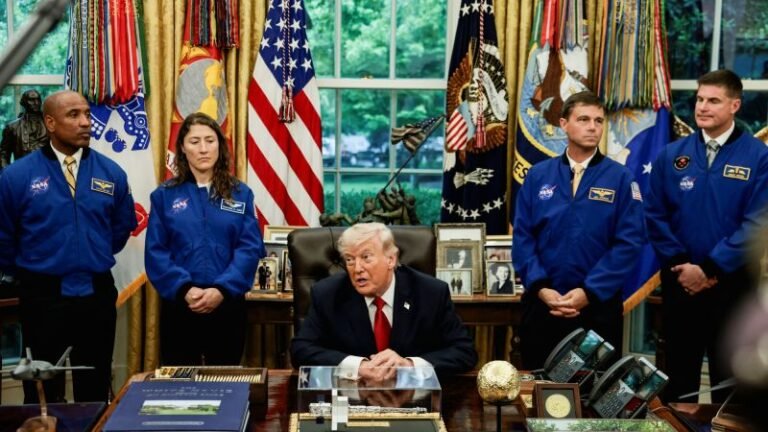 Trump welcomes Artemis II astronauts to Oval Office — and fields questions on Iran, Comey and UFOs
