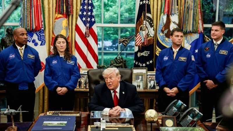 Trump welcomes Artemis II astronauts to Oval Office — and fields questions on Iran, Comey and UFOs