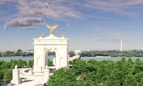 Trump’s arch gets overwhelmingly negative public feedback but appears poised to move forward