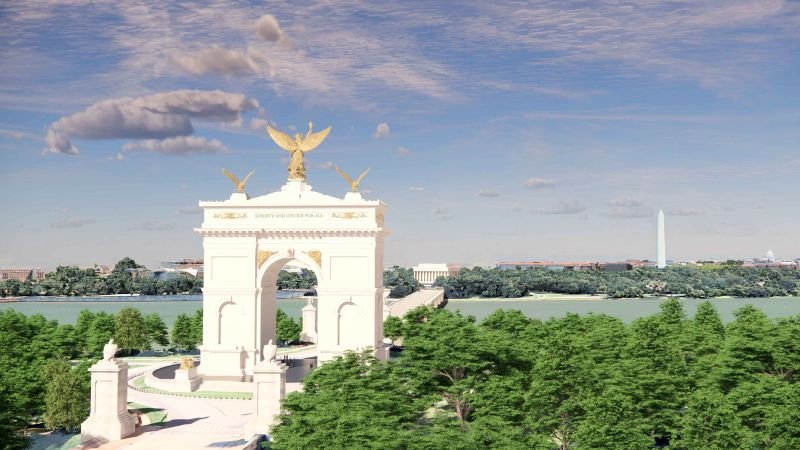 Trump’s arch gets overwhelmingly negative public feedback but appears poised to move forward
