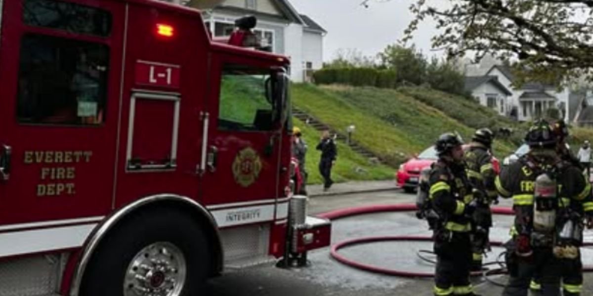 Everett firefighters respond to a house fire that left two people dead in the Port Gardner neighbor...