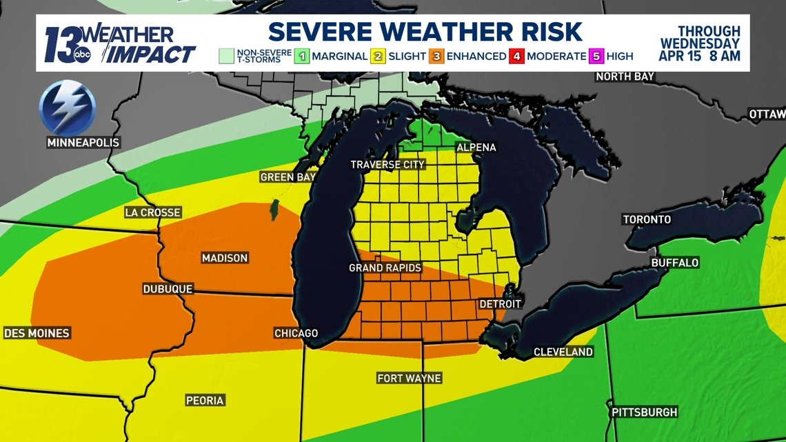 WEATHER IMPACT ALERT | Tracking strong thunderstorms moving into West Michigan