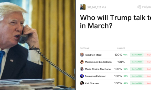 Who will Trump talk to in March? Trading Odds & Predictions