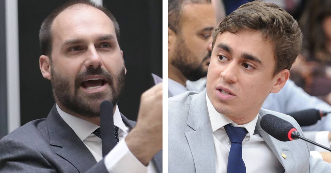 ‘Kkk’ e ‘deboche’: entenda a discussão entre Nikolas e Eduardo Bolsonaro