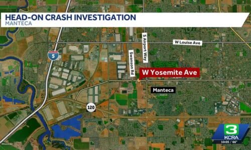 2 hurt in head-on crash in Manteca