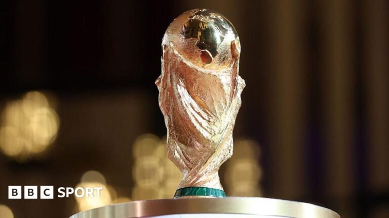 The World Cup trophy