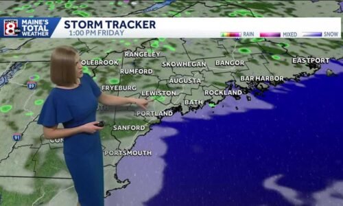 30s overnight, passing shower possible Friday