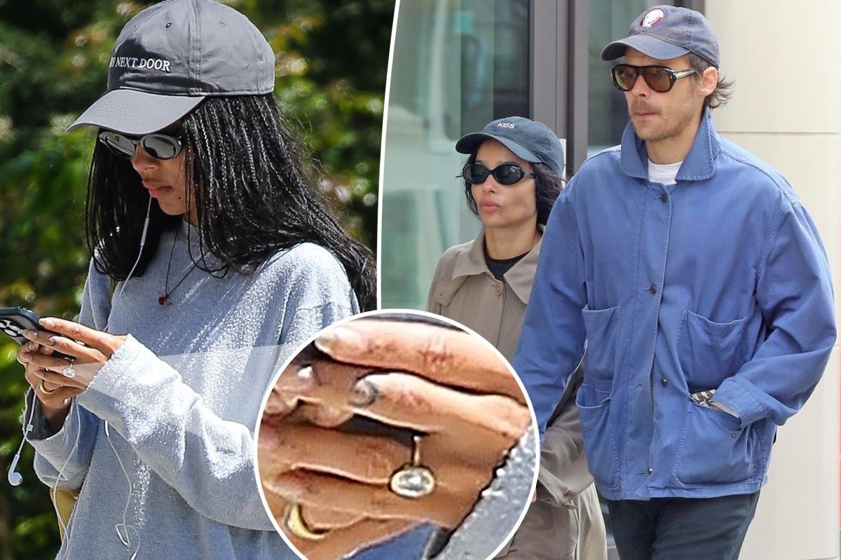 All the details on Zoë Kravitz's engagement ring from Harry Styles