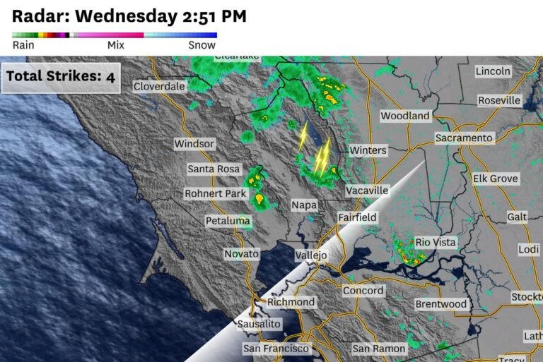 Bay Area rain chances increase from unusually wet spring system