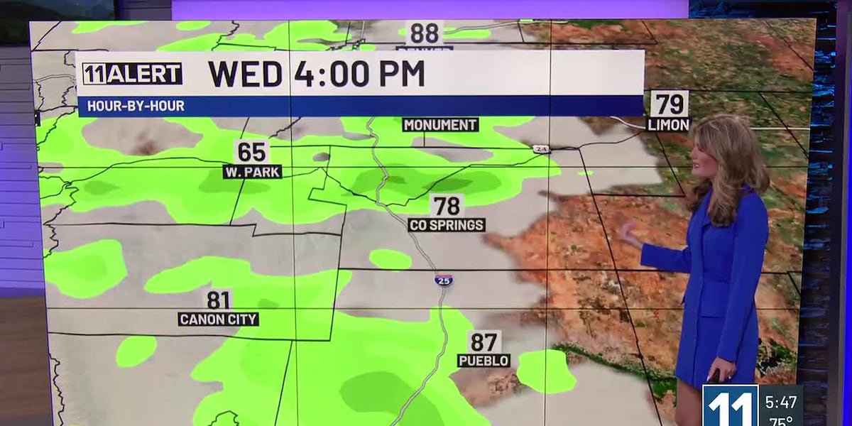 Chances for storms on Wednesday and into the weekend in southern Colorado