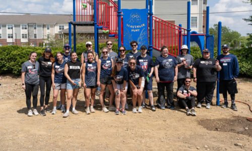 Columbus Early Learning Center gets CBJ-themed playground
