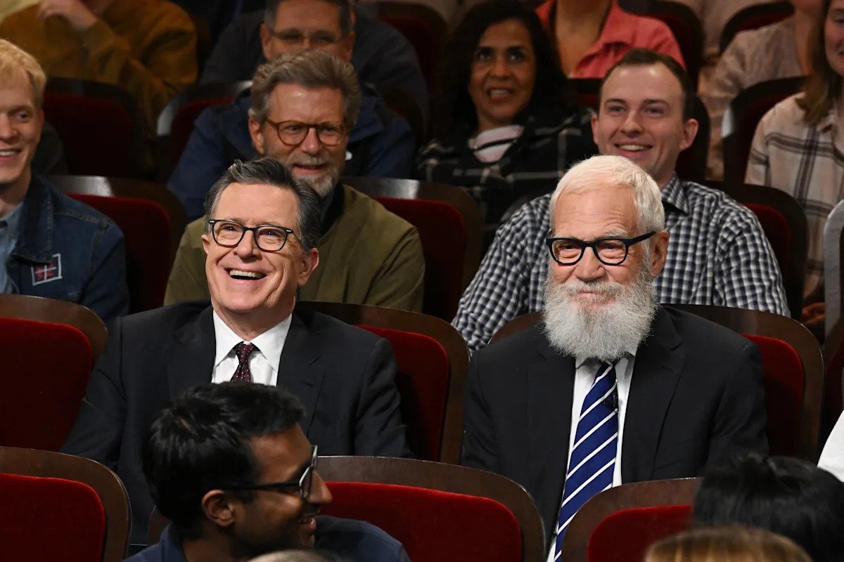 David Letterman and Stephen Colbert Get Revenge on CBS by Tossing Furniture Off the Roof