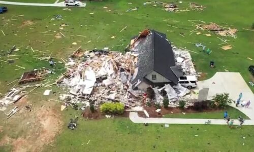 Drone footage captured of storm damage in Henry County