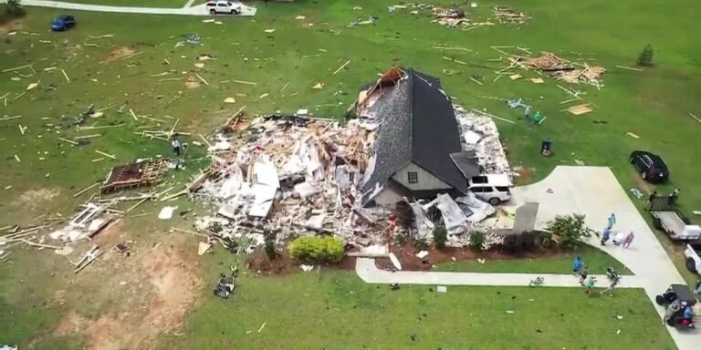 Drone footage captured of storm damage in Henry County