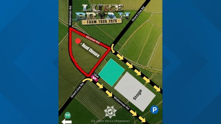 Expect delays: Luke Bryan fans face road closures and traffic Saturday in Elk Grove