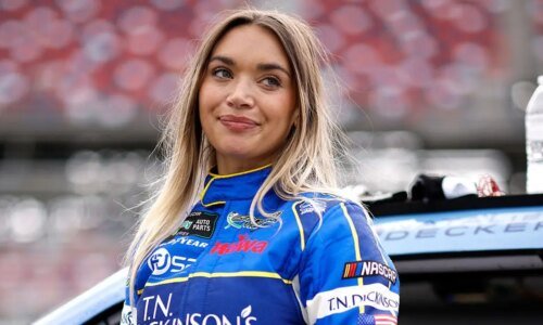Female NASCAR driver cries during shocking in-car meltdown, parks truck during race and rage-quits the series