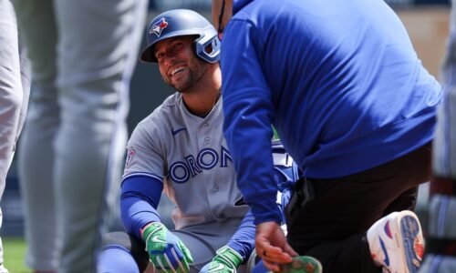 George Springer exits game after hit by pitch