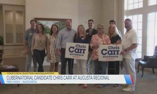 Georgia AG Chris Carr campaigns in Augusta on his run for governor