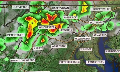 Hot, humid before strong storms drop temps down 30° – NBC4 Washington