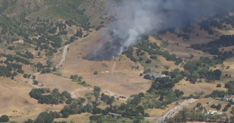 Jasper Fire near Calabasas in Los Angeles County burns 5 acres