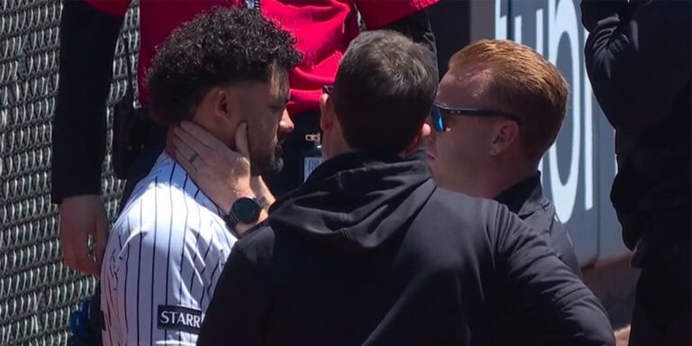 Jasson Domínguez injured on collision with wall