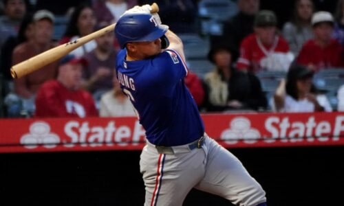 Josh Jung exits game against Angels with left shoulder injury