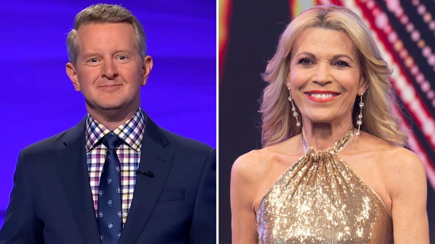 (left) Ken Jennings hosting