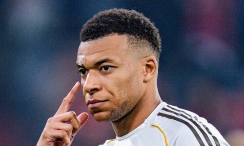 Kylian Mbappe in action for Real Madrid