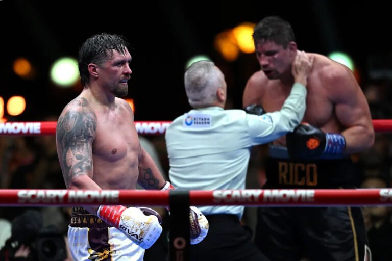 'Legitimately disgraceful': Oleksandr Usyk vs. Rico Verhoeven controversy sparks mass outrage after chaotic Egypt title fight