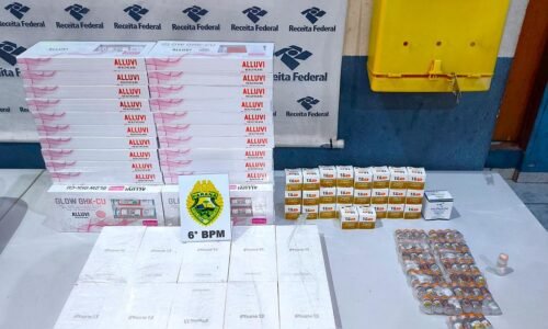 Mais de 100 itens ligados ao contrabando são apreendidos pela PM no Bairro Guarujá