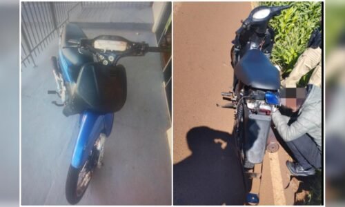 Motocicleta sem placa e com licenciamento vencido é apreendida pela PM em Cascavel
