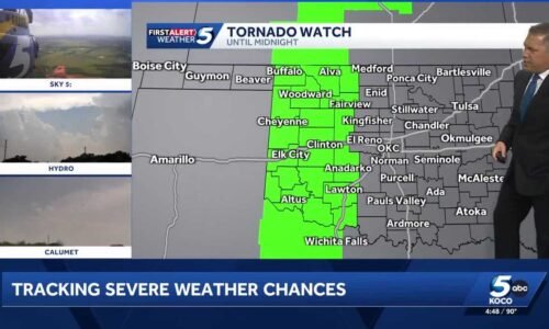 Oklahoma may see 2 waves of severe storms with tornado risk