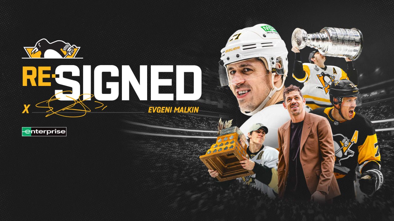 Penguins Re-Sign Forward Evgeni Malkin to a One-Year Contract