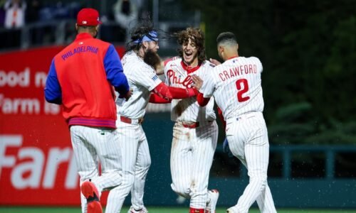 Phillies walk off Giants twice; Chase Shugart earns both wins