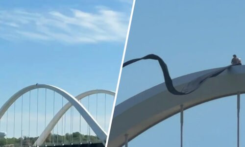 Protester scales Frederick Douglass Bridge, sparking shutdown – NBC4 Washington