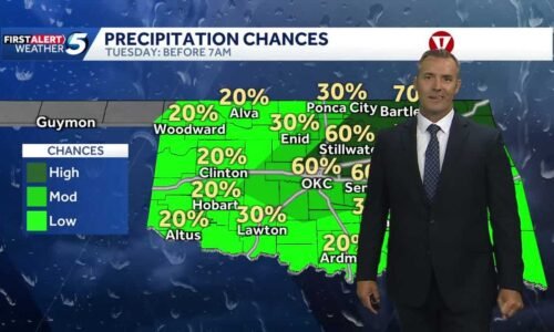 Rain moves out, cold front comes in Tuesday