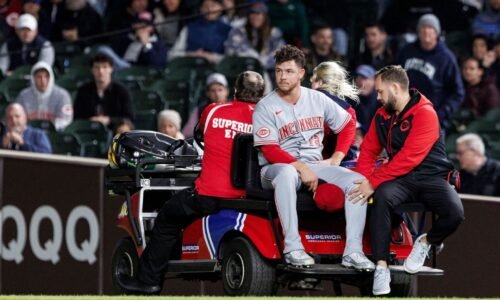 Reds closer Emilio Pagan carted off with hamstring injury