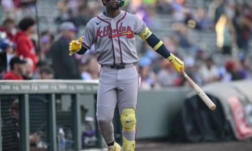 Ronald Acuña Jr. exits game with apparent left hamstring ailment