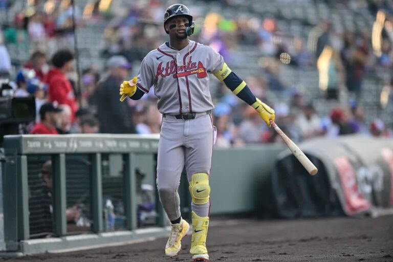 Ronald Acuña Jr. exits game with apparent left hamstring ailment