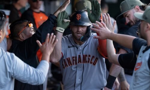 SF Giants' Casey Schmitt to see time left field with Heliot Ramos out