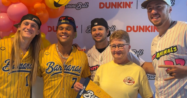 Savannah Bananas bring baseball, coffee and community together at Atlanta Dunkin' near Truist Park